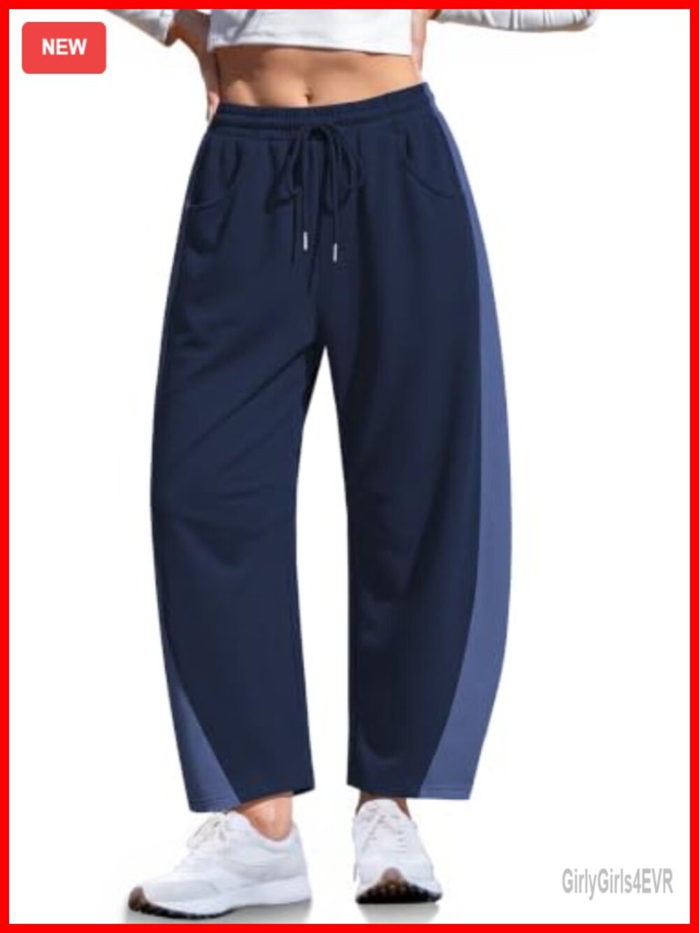 Barrel Sweatpants Women Wide Leg Baggy Casual Track Pants with Pocket